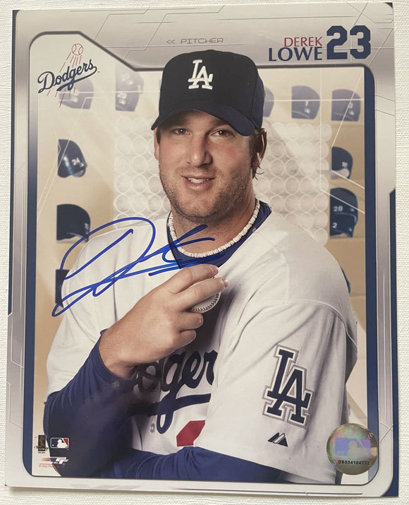 Derek Lowe Signed Autographed Glossy 8x10 Photo - Los Angeles Dodgers