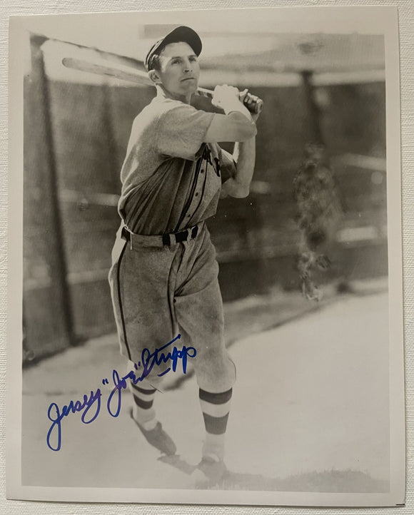 Jersey Joe Stripp (d. 1989) Signed Autographed Vintage Glossy 8x10 Photo - Brooklyn Dodgers