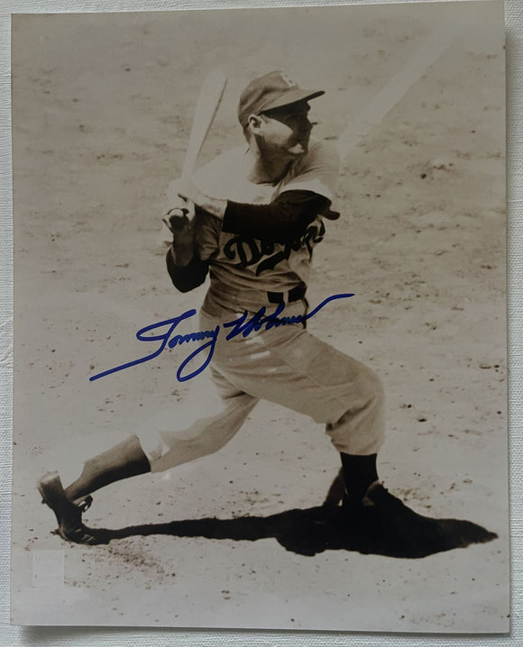 Tommy Holmes (d. 2008) Signed Autographed Glossy 8x10 Photo - Brooklyn Dodgers