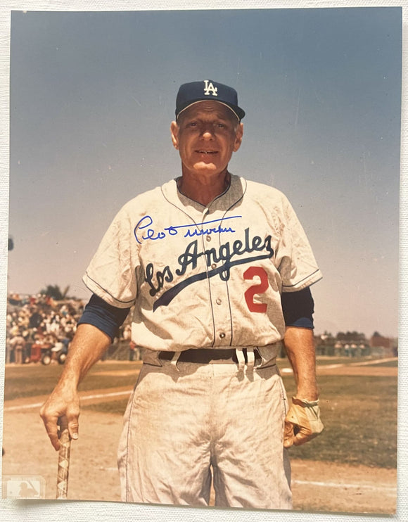 Leo Durocher (d. 1991) Signed Autographed Glossy 8x10 Photo - Los Angeles Dodgers