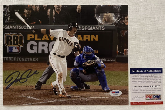 Joe Panik Signed Autographed Glossy 8x10 Photo San Francisco Giants - JSA Authenticated
