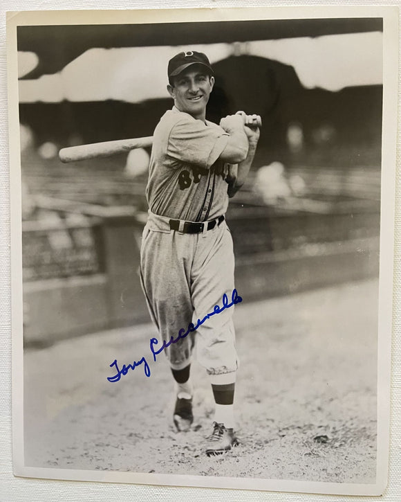 Tony Cuccinello (d. 1995) Signed Autographed Vintage Glossy 8x10 Photo - Boston Braves