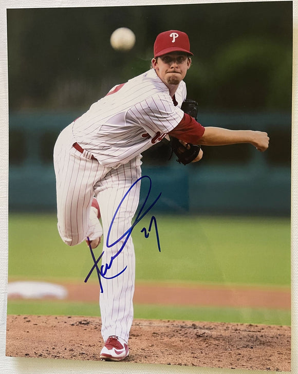 Aaron Nola Signed Autographed Glossy 8x10 Photo - Philadelphia Phillies