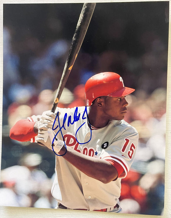 John Mayberry Jr. Signed Autographed Glossy 8x10 Photo - Philadelphia Phillies