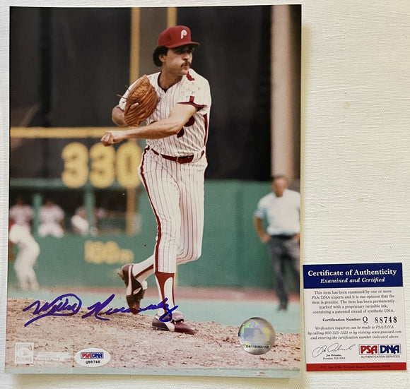 Willie Hernandez Signed Autographed Glossy 8x10 Photo Philadelphia Phillies - PSA/DNA Authenticated