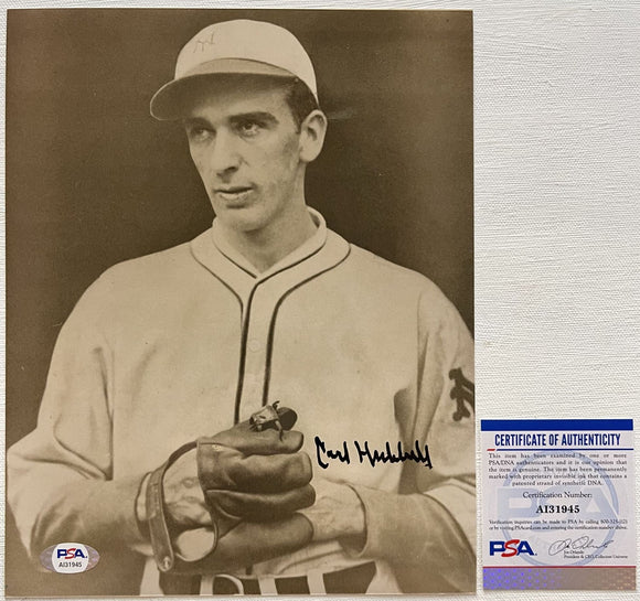 Carl Hubbell (d. 1988) Signed Autographed Glossy 8x10 Photo New York Giants - PSA/DNA Authenticated