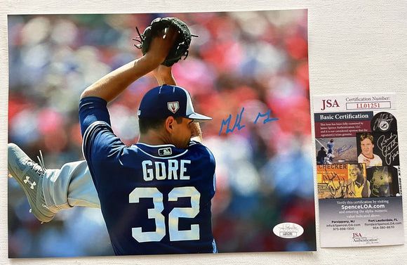 MacKenzie Gore Signed Autographed Glossy 8x10 Photo San Diego Padres - JSA Authenticated