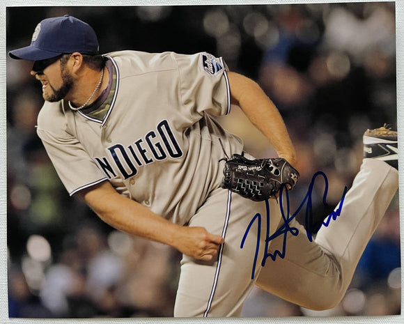 Heath Bell Signed Autographed Glossy 8x10 Photo - San Diego Padres