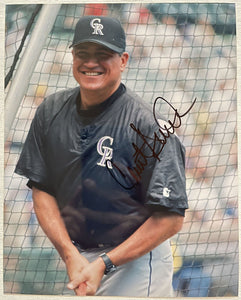 Clint Hurdle Signed Autographed Glossy 8x10 Photo - Colorado Rockies