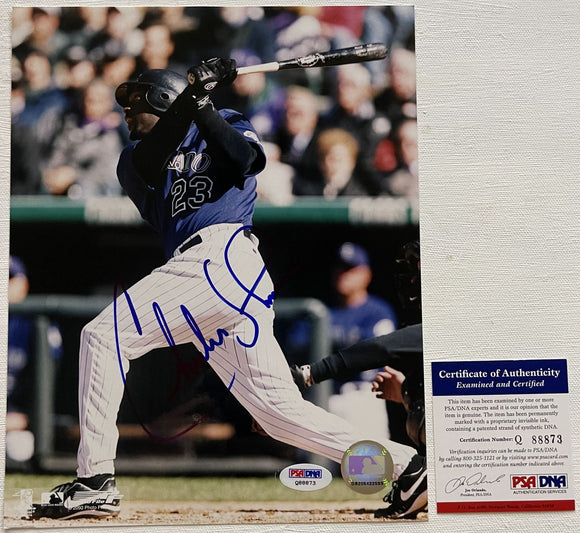 Charles Johnson Signed Autographed Glossy 8x10 Photo Colorado Rockies - PSA/DNA Authenticated
