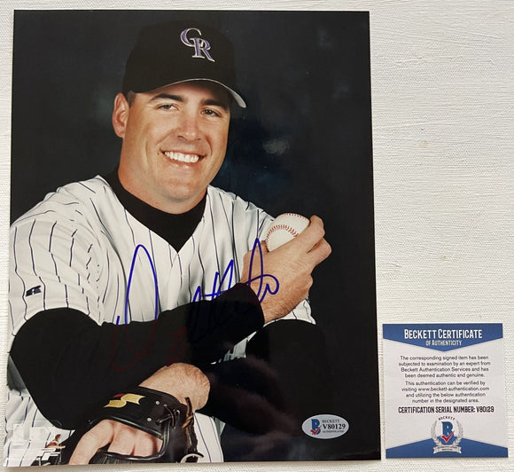 Darryl Kile (d. 2002) Signed Autographed Glossy 8x10 Photo Colorado Rockies - Beckett BAS Authenticated