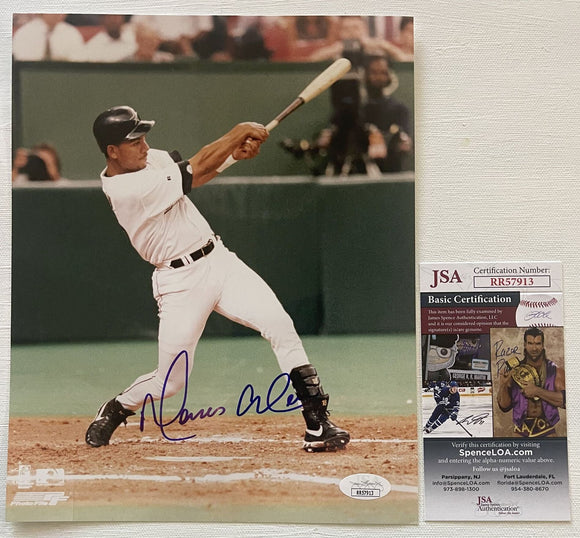 Moises Alou Signed Autographed Glossy 8x10 Photo Houston Astros - JSA Authenticated