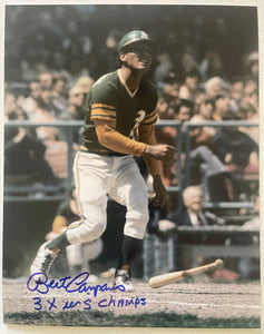 Bert Campaneris Signed Autographed "3x WS Champs" Glossy 8x10 Photo - Oakland A's Athletics