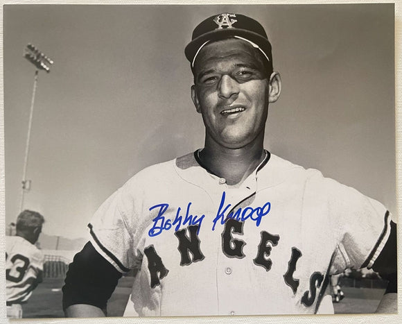 Bobby Knoop Signed Autographed Glossy 8x10 Photo - California Angels