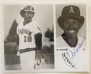 Al Cowens (d. 2002) Signed Autographed Vintage Glossy 8x10 Photo - California Angels