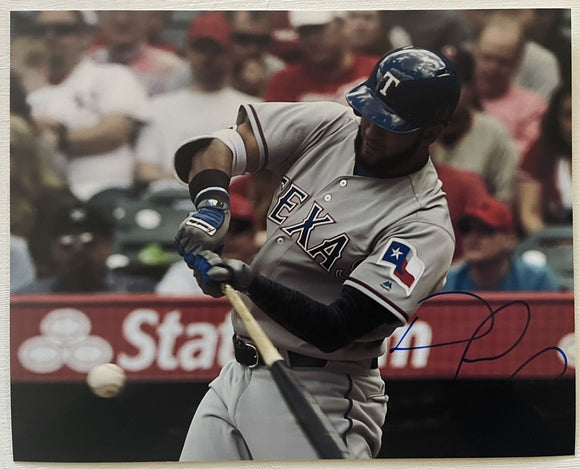 Nomar Mazara Signed Autographed Glossy 8x10 Photo - Texas Rangers