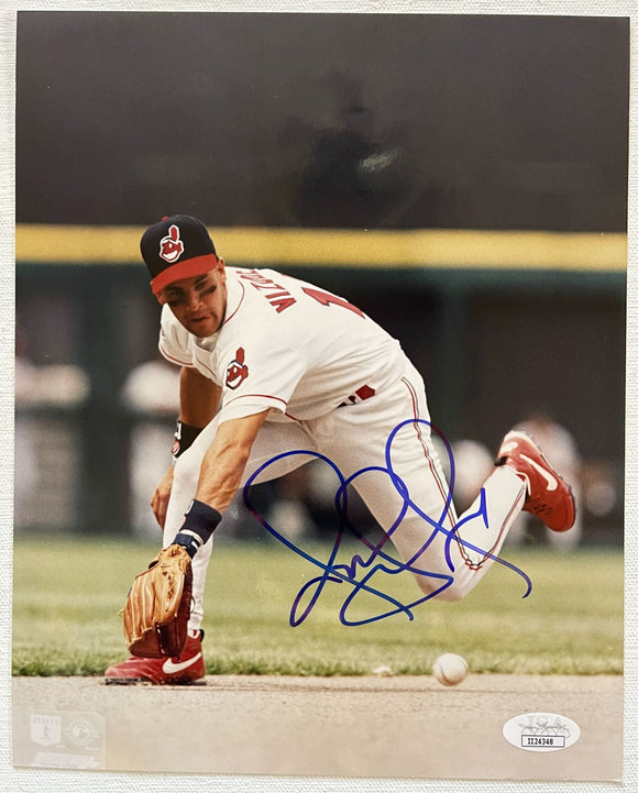 Omar Vizquel Signed Autographed Glossy 8x10 Photo Cleveland Indians - JSA Authenticated