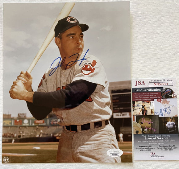 Johnny Temple (d. 1994) Signed Autographed Glossy 8x10 Photo Cleveland Indians - JSA Authenticated