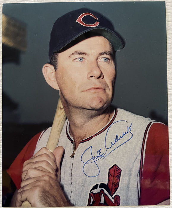 Joe Adcock (d. 1999) Signed Autographed Glossy 8x10 Photo - Cleveland Indians