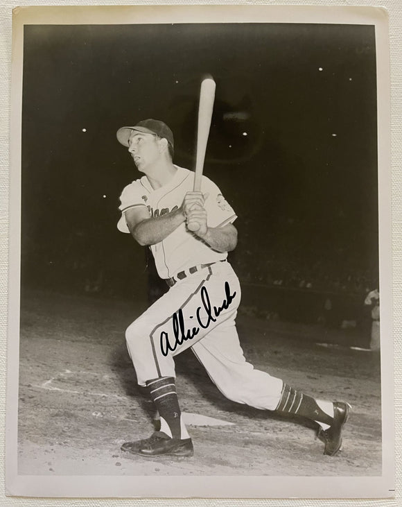 Allie Clark (d. 2012) Signed Autographed Vintage Glossy 8x10 Photo - Cleveland Indians