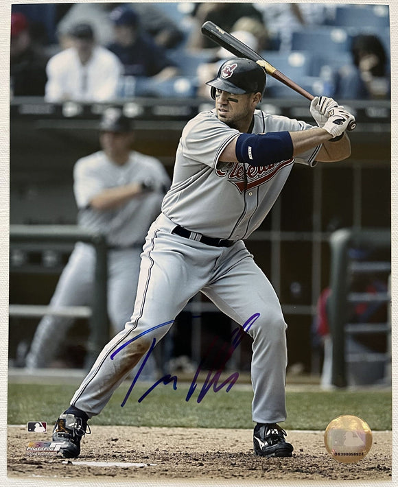 Travis Hafner Signed Autographed Glossy 8x10 Photo - Cleveland Indians