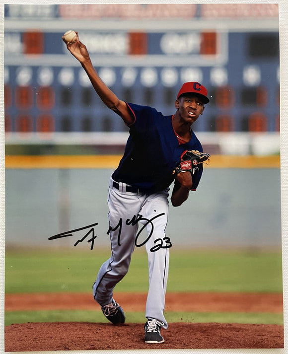 Triston McKenzie Signed Autographed Glossy 8x10 Photo - Cleveland Indians