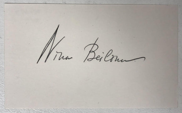 Nina Beilina (d. 2018) Signed Autographed 3x5 Index Card Famous Violinist - Lifetime COA