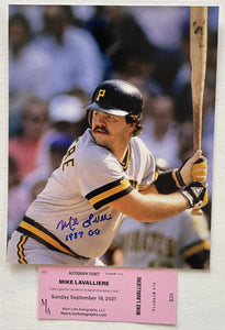 Mike Lavalliere Signed Autographed "1987 GG" Glossy 8x10 Photo - Pittsburgh Pirates