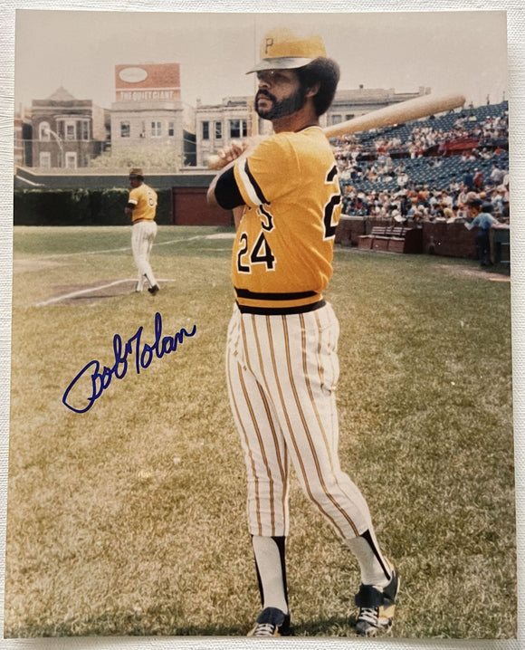 Bobby Tolan Signed Autographed Glossy 8x10 Photo - Pittsburgh Pirates