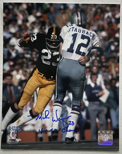 Mike Wagner Signed Autographed "4x SB Champs" Super Bowl X Glossy 8x10 Photo - Pittsburgh Steelers
