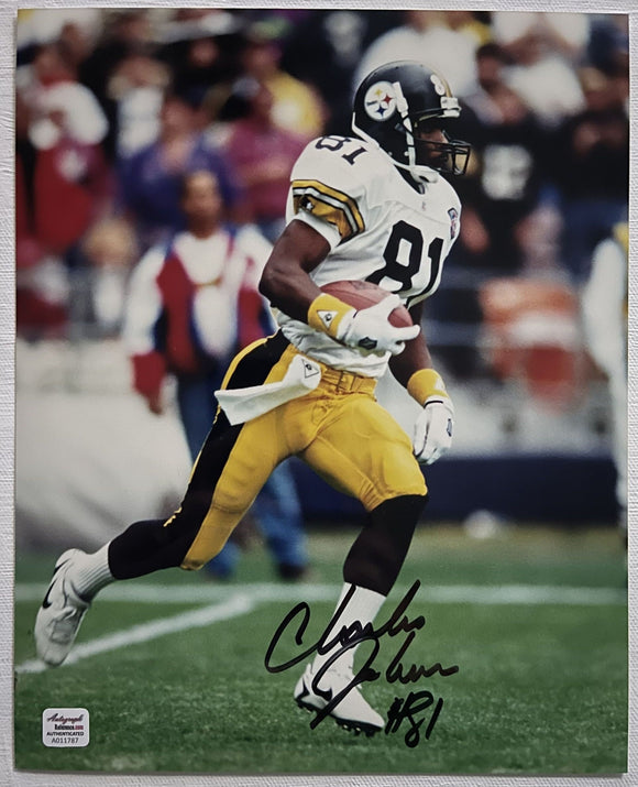 Charles Johnson (d. 2022) Signed Autographed Glossy 8x10 Photo - Pittsburgh Steelers