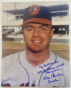 Tom Phoebus (d. 2019) Signed Autographed "1970 Baltimore World Champions" Glossy 8x10 Photo - Baltimore Orioles