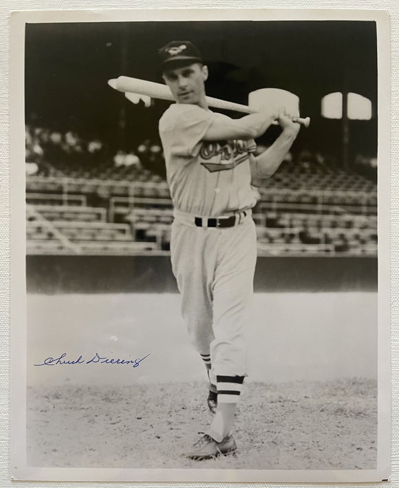 Chuck Diering (d. 2012) Signed Autographed Vintage Glossy 8x10 Photo - Baltimore Orioles