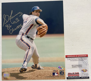 Sid Fernandez Signed Autographed "86 WS Champs" Glossy 8x10 Photo - New York Mets