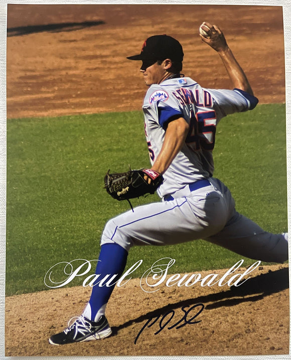Paul Sewald Signed Autographed Glossy 8x10 Photo - New York Mets