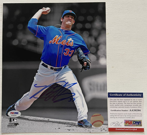 Matt Harvey Signed Autographed Glossy 8x10 Photo New York Mets - PSA/DNA Authenticated