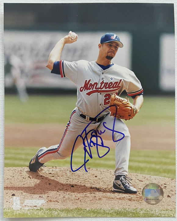 Javier Vazquez Signed Autographed Glossy 8x10 Photo - Montreal Expos