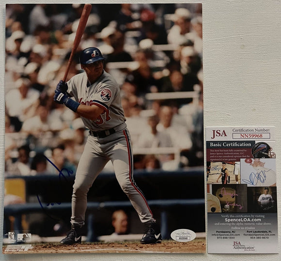 Jose Vidro Signed Autographed Glossy 8x10 Photo Montreal Expos - JSA Authenticated