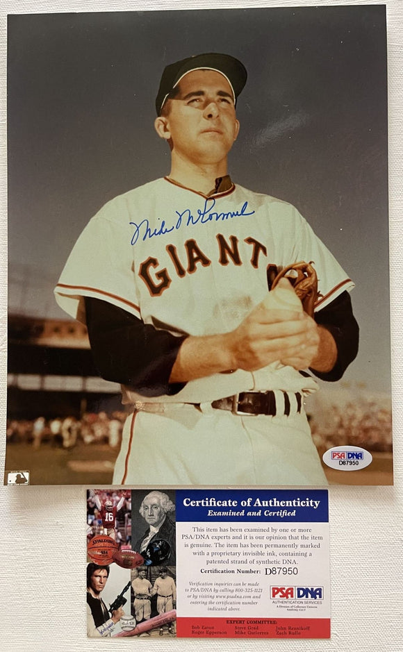 Mike McCormick (d. 2020) Signed Autographed Glossy 8x10 Photo San Francisco Giants - PSA/DNA Authenticated