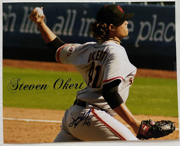 Steven Okert Signed Autographed Glossy 8x10 Photo - San Francisco Giants