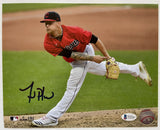 Zach Plesac Signed Autographed Glossy 8x10 Photo Cleveland Indians - Beckett BAS Authenticated
