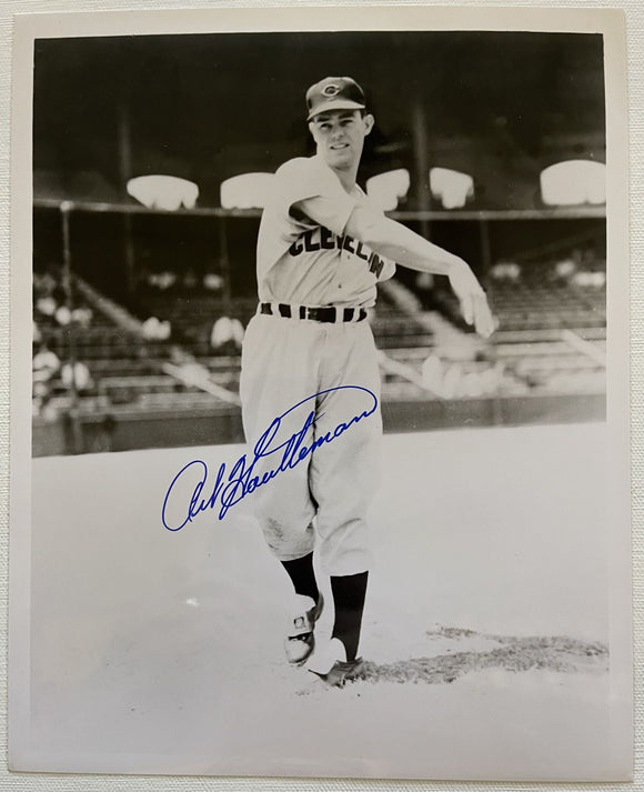 Art Houtteman (d. 2003) Signed Autographed Vintage Glossy 8x10 Photo - Cleveland Indians