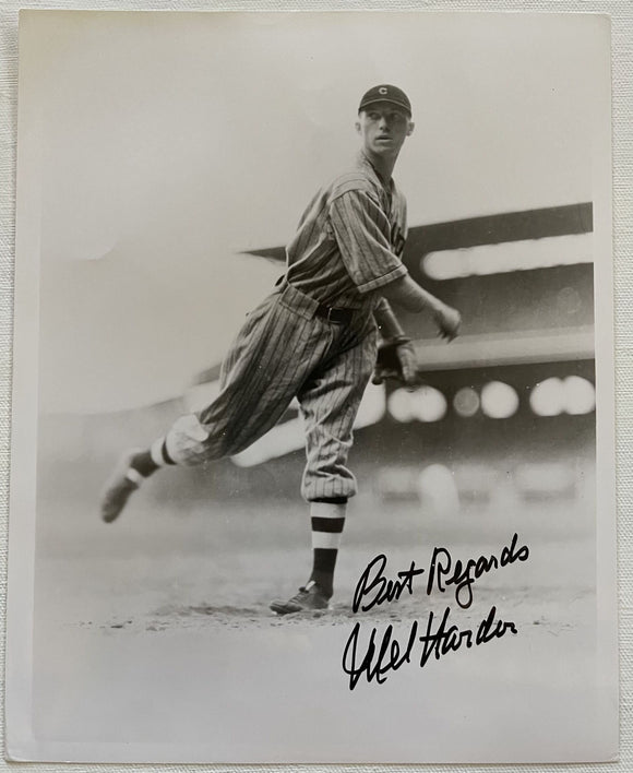 Mel Harder (d. 2002) Signed Autographed Vintage Glossy 8x10 Photo - Cleveland Indians