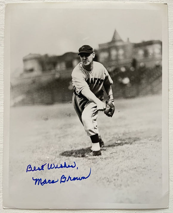 Mace Brown (d. 2002) Signed Autographed Vintage Glossy 8x10 Photo - Pittsburgh Pirates