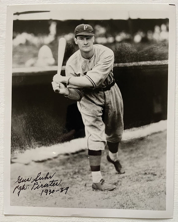 Gus Suhr (d. 2004) Signed Autographed Vintage Glossy 8x10 Photo - Pittsburgh Pirates