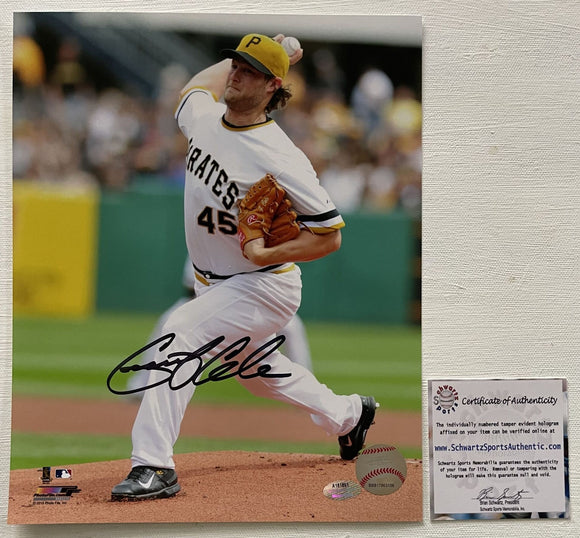 Gerrit Cole Signed Autographed Glossy 8x10 Photo Pittsburgh Pirates - Schwartz Sports COA