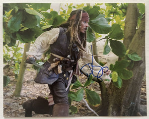 Johnny Depp Signed Autographed "Pirates of the Caribbean" Glossy 8x10 Photo - Lifetime COA