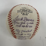 Jack Brewer (d. 2003) Signed Autographed Official Little League Baseball With Lifetime Stats - Lifetime COA