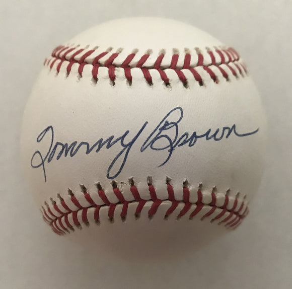 Tommy Brown Signed Autographed Official National League (ONL) Baseball Los Angeles Dodgers - Lifetime COA