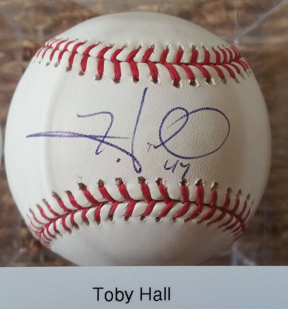 Toby Hall Signed Autographed Official Major League (OML) Baseball - Lifetime COA